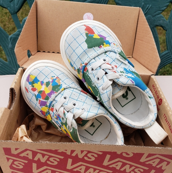 Vans kids multi color size 4 baby same our planet sneaker - Picture 2 of 5